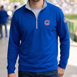 Antigua Performance Chicago Cubs 1/4 Zip Pullover Golf Jacket Men Medium
